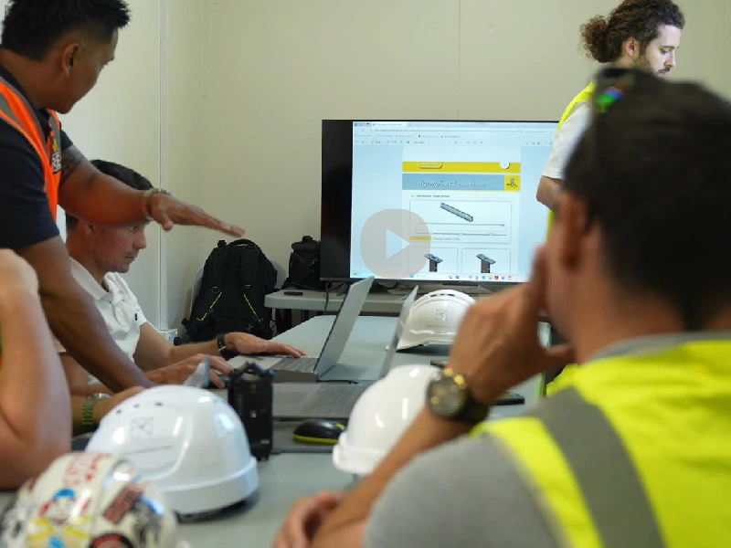 Traffic management team attending training presentation and operational planning meeting